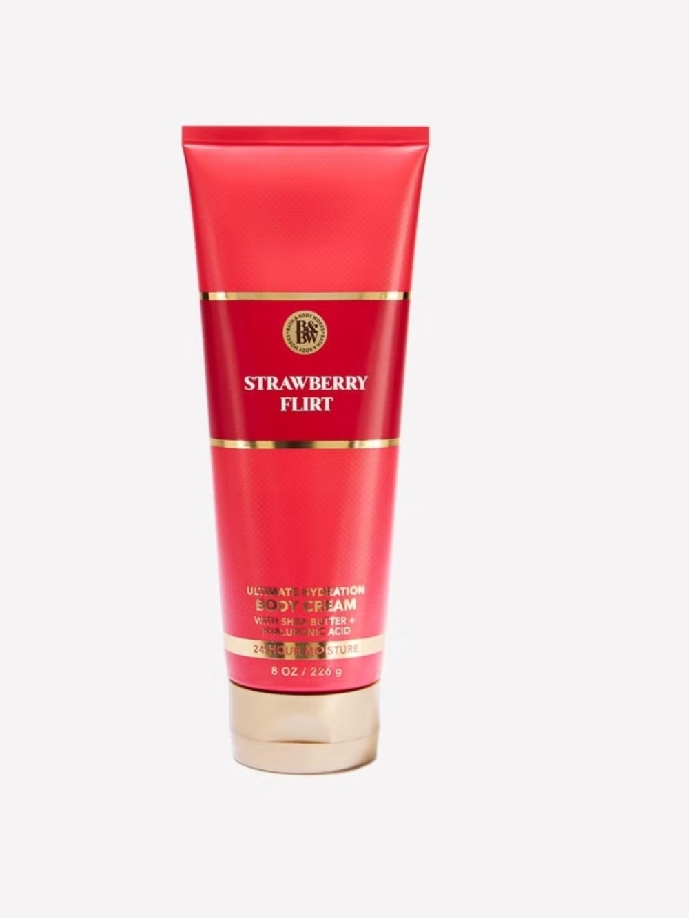 Bath & Body Works Strawberry Flirt Body Cream - Red & Gold